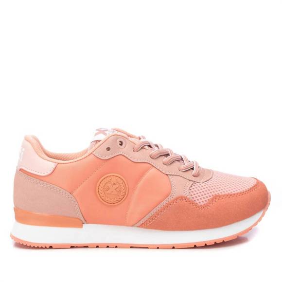 NEW XTI women's lace-up sneakers in light/pastel orange - Picture 2 of 2